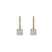 2 CTW LAB-Created Diamond Lever Back Earrings