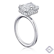 # 1496 Elongated Radiant with Hidden Halo 3ct
