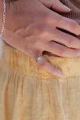 10k White Gold Opal Ring