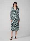 Abigail Silk Jersey Midi Wrap Dress