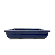 11" Rectangle Tray Bonsai Pot - Dark Blue