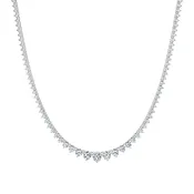 10 Carat Lab Grown Diamond Graduated Tennis Necklace