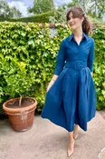 Audrey Dress - Solid- Indigo