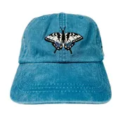 Adult AMNH Embroidered Denim Butterfly Cap
