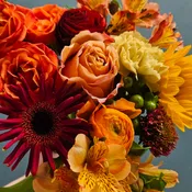 Designers Choice Fall Themed Wrapped Bouquet
