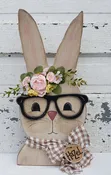 K282 Hazel The Bunny with Big Glasses Craft Digital Download E Pattern- Easter