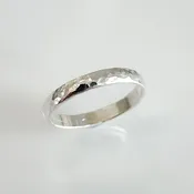 Hammered Rounded Sterling Band