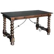 #10-12mod1 Custom Barley Twist Desk with Drawer
