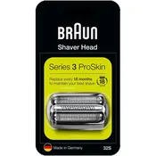 Braun 32S Genuine Replacement Foil and Cutter Cassette -Silver - Series 3 - Made In Germany