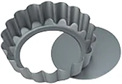 Endoshoji TKG Anodized Tart Mold, Lightweight, Heat Transfer Aluminum, Bottom Removal, Material: Aluminum, Inner Diameter: 3.0 inches (77 mm), Depth 0.9 inches (22 mm), Bottom Inner Diameter: 2.2