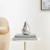 Alloya Pear Decorative Accent Glass Tabletop Fruit Sculpture Figure