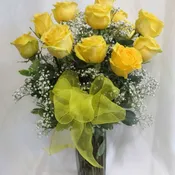 1 Dz Yellow Roses Arrangement