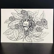 Andrea Strongwater Black & White 1983 8.5x5.5 Notecard