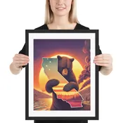 Framed poster