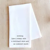 Brilliant Mind & Indecent Mouth - Tea Towel