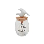 Dog Wine Glass & Topper Set