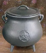 7″ Pentacle Cast Iron Cauldron
