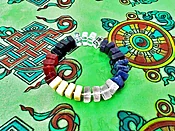 7 Chakra Gemstone Bracelet, Square Stones