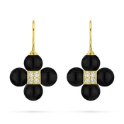 Black Onyx Sequence Drop Earrings