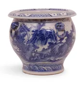 BLUE AND WHITE CANTON PLANTER