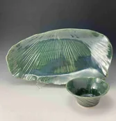 Mexican fan palm oval tray