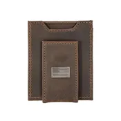 American Flag Magnetic Leather Slim Wallet