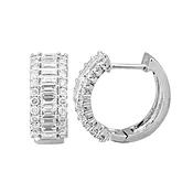 Baguette Diamond Huggie Earrings — Salvatore & Co.