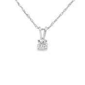 0.10ct Lab-Grown Solitaire Diamond Pendant in 14K White Gold