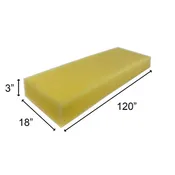 18" x 120" Dry Fast Reticulated Outdoor Foam Rectangle (Bench)