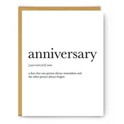 Definition Greeting Card: Anniversary