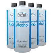 ForPro 99% Isopropyl Alcohol, 32 Ounce, Pack of 4