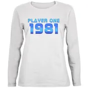1981 Player One Birthday Ladies' Relaxed Jersey Long-Sleeve Tee