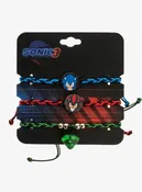 Sonic The Hedgehog 3 Duo & Emerald Cord Bracelet Set