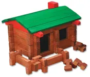 Brown & Hopkins Toy Log Cabin with Canvas Bag