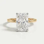 2.50 Carat Hidden Halo Radiant Cut Engagement Ring