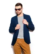 Blue Jacket &amp;amp; Stripe Tee