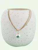 Marshall Gold & Pearl Logo 3-Strand Necklace