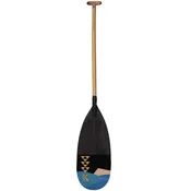 Hawaiki Hybrid Double Bend Outrigger Steering Paddle- Kaimana Hila Gold Graphic