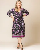 Beguiling Border Print Wrap Dress - Sale!