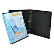 1 Inch 3-Ring View Binder With Clear Overlay – Enclosed Case – Made in USA