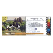 “Plein-Air”Artist Oil 40ml tube Set x 8 w/brush & Guide