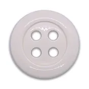 1 1/2" 4-Hole White Plastic Button