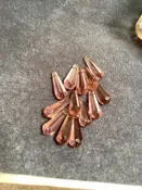 40 pieces vintage glass crystal beads lavender