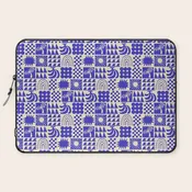 Abstract blue tropical mosaic art pattern Laptop Sleeve