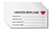 Created with Love Woven Fabric Labels (5 pack) for Bucilla Felt Stocking Kit