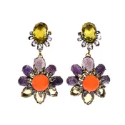 Amethyst and Citrine Solar Drops (ED1D-119)