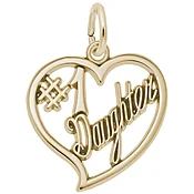 #1 Daughter Charm in Gold Plated Sterling Silver