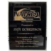 Ebony Piano Finish Plaque