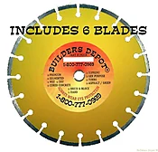 12" Diamond Blade for Stihl Saw 6pcs Special .125" X  20MM Arbor