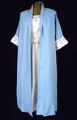 Blue Linen Soutache & Rhinestones